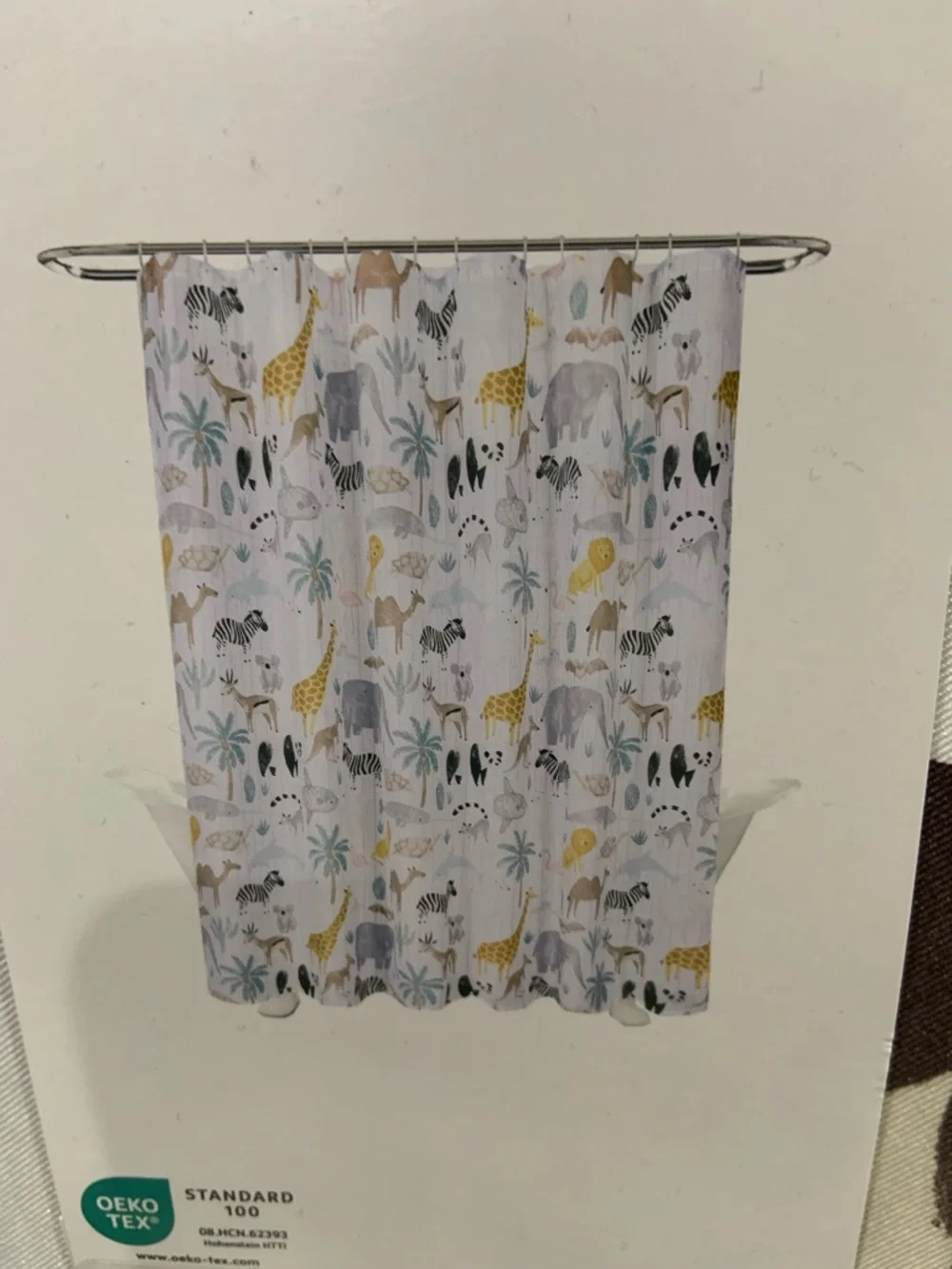 The Big One Kids Shower Curtain - Safari Animals- BNWT